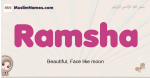 Ramsha muslim girls name and meaning, islamic girls name Ramsha