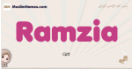 Ramzia muslim girls name and meaning, islamic girls name Ramzia