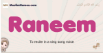 Raneem muslim girls name and meaning, islamic girls name Raneem