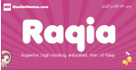 Raqia arabic girls name and meaning, muslim girl name Raqia