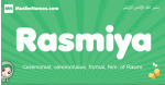 Rasmiya arabic girl name and meaning, quranic girls name Rasmiya