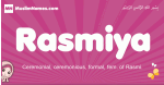 Rasmiya arabic girls name and meaning, muslim girl name Rasmiya