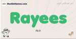 Rayees muslim boys name and meaning, islamic boys name Rayees