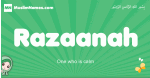 Razaanah arabic girl name and meaning, quranic girls name Razaanah