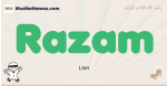 Razam muslim boys name and meaning, islamic boys name Razam