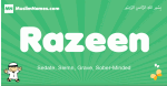 Razeen arabic boys name and meaning, quranic boys name Razeen