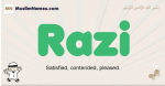 Razi muslim boys name and meaning, islamic boys name Razi