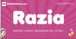 Razia arabic girls name and meaning, muslim girl name Razia