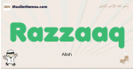 Razzaaq muslim boys name and meaning, islamic boys name Razzaaq