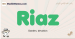 Riaz muslim boys name and meaning, islamic boys name Riaz
