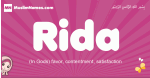 Rida arabic girls name and meaning, quranic girls name Rida