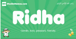Ridha arabic boys name and meaning, quranic boys name Ridha