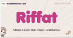 Riffat muslim girls name and meaning, islamic girls name Riffat