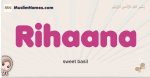Rihaana muslim girls name and meaning, islamic girls name Rihaana