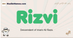 Rizvi muslim boys name and meaning, islamic boys name Rizvi