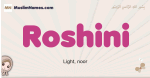 Roshini muslim girls name and meaning, islamic girls name Roshini