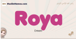 Roya muslim girls name and meaning, islamic girls name Roya