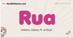 Rua muslim girls name and meaning, islamic girls name Rua