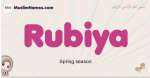 Rubiya muslim girls name and meaning, islamic girls name Rubiya