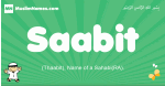Saabit arabic boys name and meaning, quranic boys name Saabit