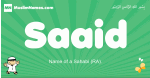 Saaid arabic boys name and meaning, quranic boys name Saaid