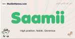 Saamii muslim boys name and meaning, islamic boys name Saamii