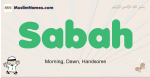 Sabah muslim boys name and meaning, islamic boys name Sabah