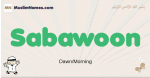 Sabawoon muslim boys name and meaning, islamic boys name Sabawoon