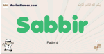 Sabbir muslim boys name and meaning, islamic boys name Sabbir