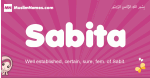 Sabita arabic girls name and meaning, muslim girl name Sabita