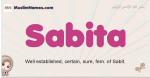 Sabita muslim girls name and meaning, islamic girls name Sabita