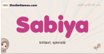 Sabiya muslim girls name and meaning, islamic girls name Sabiya