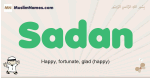 Sadan muslim boys name and meaning, islamic boys name Sadan