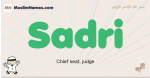 Sadri muslim boys name and meaning, islamic boys name Sadri