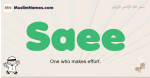 Saee muslim boys name and meaning, islamic boys name Saee