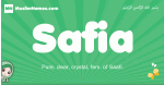 Safia arabic girl name and meaning, quranic girls name Safia