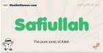 Safiullah muslim boys name and meaning, islamic boys name Safiullah