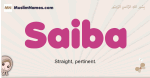 Saiba muslim girls name and meaning, islamic girls name Saiba