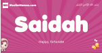 Saidah arabic girls name and meaning, muslim girl name Saidah