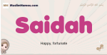 Saidah muslim girls name and meaning, islamic girls name Saidah