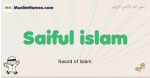 Saiful-islam muslim boys name and meaning, islamic boys name Saiful-islam