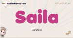 Saila muslim girls name and meaning, islamic girls name Saila