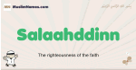 Salaahddinn muslim boys name and meaning, islamic boys name Salaahddinn