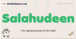 Salahudeen muslim boys name and meaning, islamic boys name Salahudeen