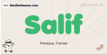Salif muslim boys name and meaning, islamic boys name Salif