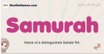 Samurah muslim girls name and meaning, islamic girls name Samurah