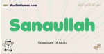 Sanaullah muslim boys name and meaning, islamic boys name Sanaullah
