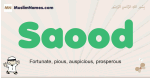 Saood muslim boys name and meaning, islamic boys name Saood
