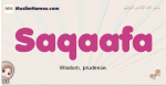 Saqaafa muslim girls name and meaning, islamic girls name Saqaafa