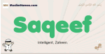 Saqeef muslim boys name and meaning, islamic boys name Saqeef